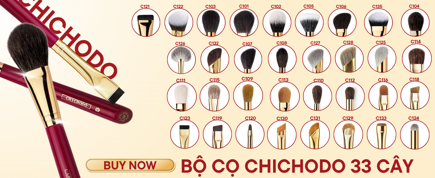 Bộ Cọ Chuyên Nghiệp Chichodo 33 Cây – Khi Mỗi Nét Cọ Trở Thành Một Phần Của Nghệ Thuật Trang Điểm
